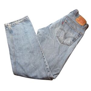VTG Levi's Jeans 550 Relaxed Light Blue Slight Fade Cotton Denim Y2K Mens 32x32